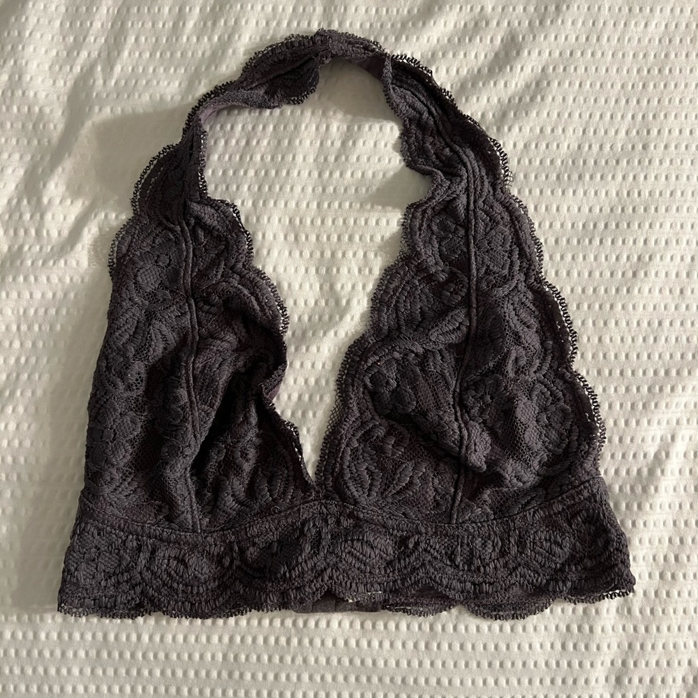 Gray Halter Bralette